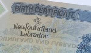 Authentification de Certificat de naissance de Terre-Neuve